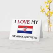 Ich Liebe mein kroatischer Freund Karte (Gelbe Blume)