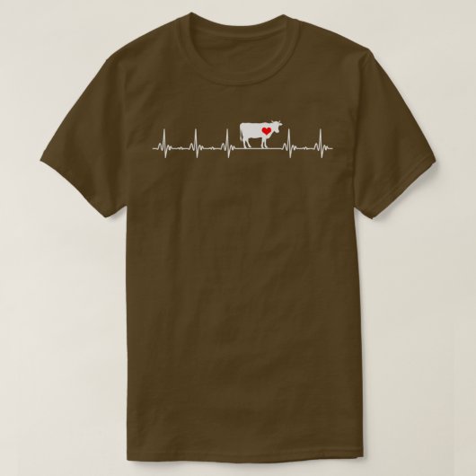 Ich Liebe mein Kuhventil EKG Herzklopfpatient T-Shirt (Design vorne)