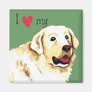 Ich Liebe mein Kuvasz Magnet