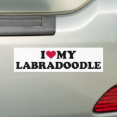 Ich Liebe mein Labradoodle Autoaufkleber (Auf Auto)