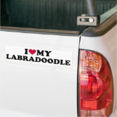 Ich Liebe mein Labradoodle Autoaufkleber (Auf Lkw)