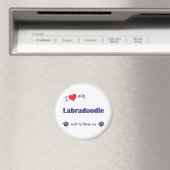 Ich Liebe mein Labradoodle (Männerhund) Magnet (In Situ (Geschirrspüler))