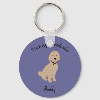 Ich Liebe mein Labradoodle-Schlüsselanhänger Schlüsselanhänger