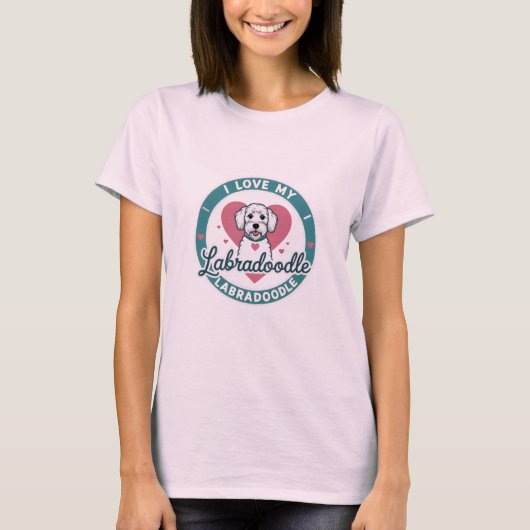 Ich Liebe mein Labradoodle-T - Shirt (Vorderseite)