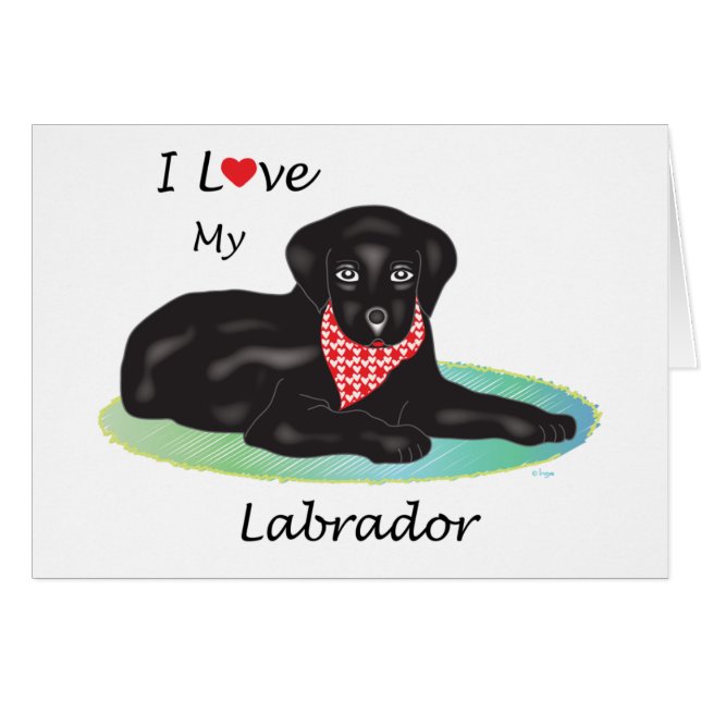 Ich Liebe mein Labrador (Vorderseite (Horizontal))