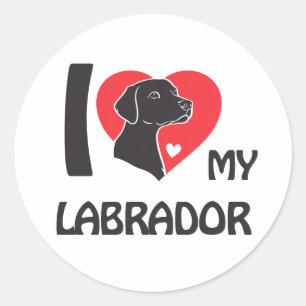 Ich Liebe mein Labrador - Loyal Dog Lover Design Runder Aufkleber