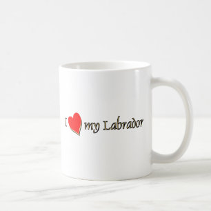 Ich Liebe mein Labrador Rotes Herz Kaffeetasse