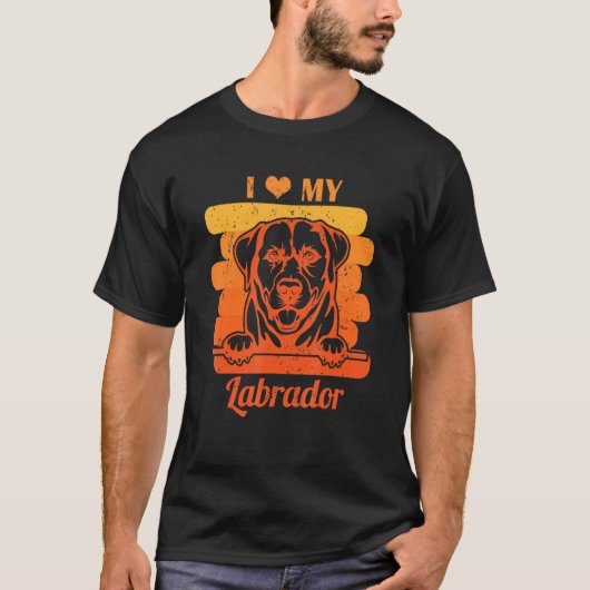 Ich Liebe mein Labrador T-Shirt (Vorderseite)