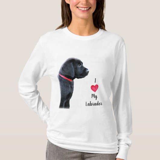 Ich Liebe mein Labrador T-Shirt (Vorderseite)