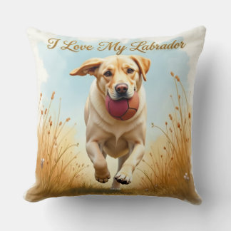 Ich liebe mein Labrador-Wurfkissen Kissen