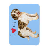 Ich Liebe mein Lagotto Magnet (Vertikal)