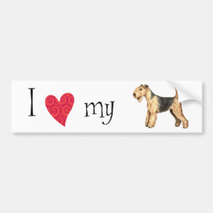 Ich Liebe mein Lakeland Terrier Autoaufkleber