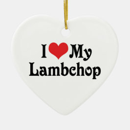 Ich Liebe mein Lambchop Keramikornament