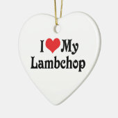 Ich Liebe mein Lambchop Keramikornament (Links)
