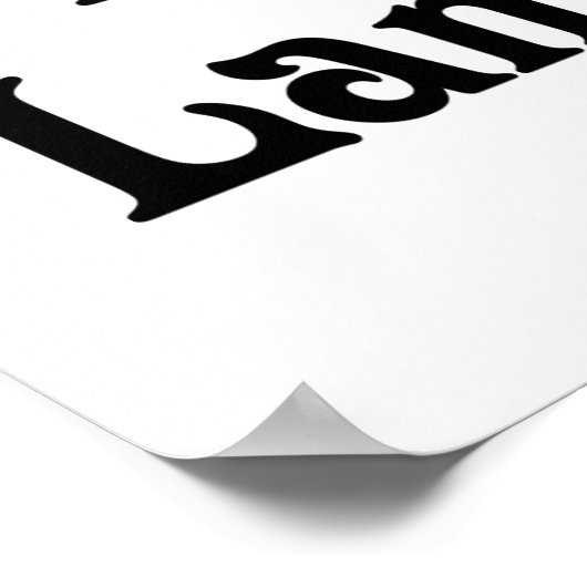 Ich Liebe mein Lambchop Poster (Ecke)