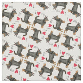 Ich Liebe mein Lancashire Heeler Stoff (Muster)