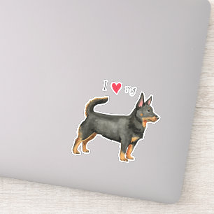 Ich Liebe mein Lancashire Heeler Vinyl Sticker