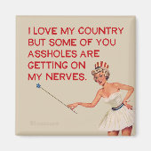 Ich Liebe mein Land...aber....... Magnet (Vorne)