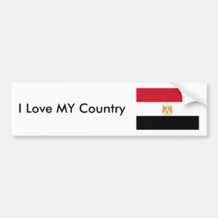 Ich Liebe mein Land Ägypten Flagge der MUSEUM Zazz Autoaufkleber