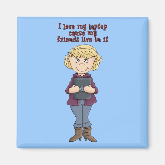 Ich Liebe mein Laptop.. Magnet (Vorne)