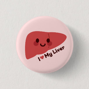 Ich Liebe mein Leben - Niedliches Lächeln Button