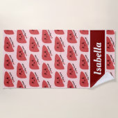 Ich Liebe mein Leben - Niedliches Lächeln Strandtuch (Vorderseite)