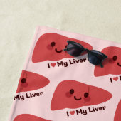 Ich Liebe mein Leben - Niedliches Lächeln Strandtuch (Beispiel)