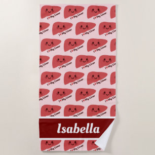 Ich Liebe mein Leben - Niedliches Lächeln Strandtuch