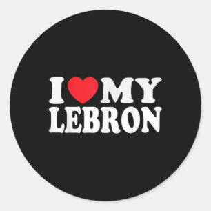 Ich Liebe mein Lebron Funny Ich höre mein Lebron V Runder Aufkleber