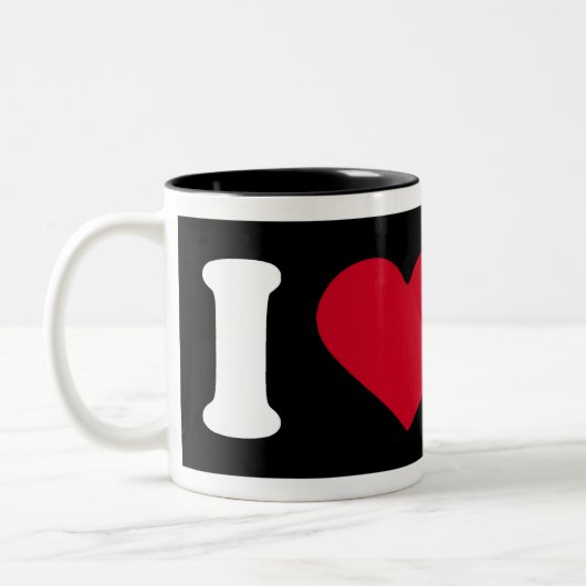 "Ich Liebe mein Leguan " Zweifarbige Tasse (Links)