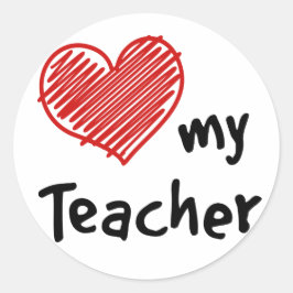 Ich Liebe, mein Lehrer danke Ihnen Quadratischer Aufkleber