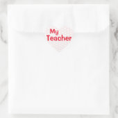 Ich Liebe mein Lehrer Herz-Aufkleber (Tasche)