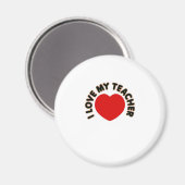 Ich Liebe mein Lehrer (Herz) Magnet (Vorderseite/Rückseite)