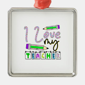 Ich Liebe mein Lehrer Ornament Aus Metall