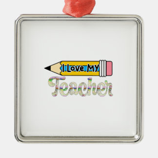 Ich Liebe mein Lehrer Ornament Aus Metall