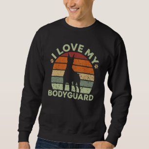 Ich Liebe mein Leibwächter Doberman Pup Welpe Dobe Sweatshirt