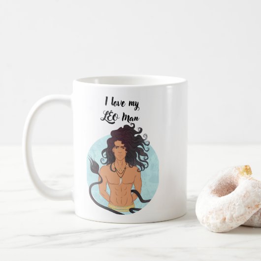 Ich Liebe mein Leo Man Kaffeetasse (Mit Donut)