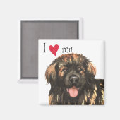 Ich Liebe mein Leonberger Magnet (Vorderseite/Rückseite)
