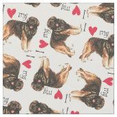 Ich Liebe mein Leonberger Stoff (Nahaufnahme)