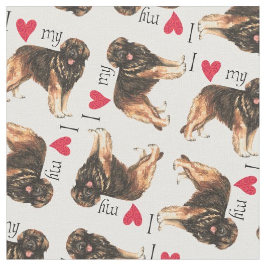 Ich Liebe mein Leonberger Stoff (Nahaufnahme)