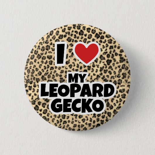 Ich Liebe mein Leopard Gecko Button (Vorderseite)
