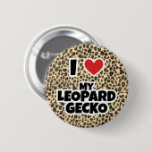 Ich Liebe mein Leopard Gecko Button (Vorne & Hinten)