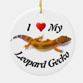 Ich Liebe mein Leopard Gecko Lizard Keramik Ornament (Hinten)