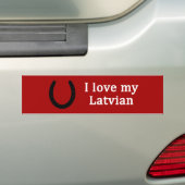 Ich Liebe mein Lettisches Pferd Autoaufkleber (Auf Auto)