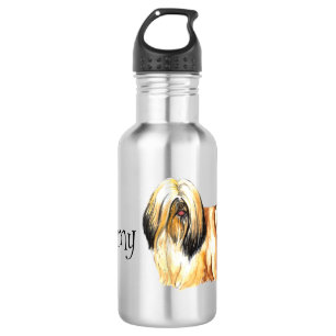 Ich Liebe mein Lhasa Apso Edelstahlflasche