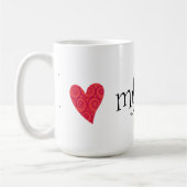 Ich Liebe mein Lhasa Apso Kaffeetasse (Links)