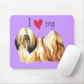 Ich Liebe mein Lhasa Apso Mousepad (Mit Mouse)