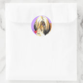 Ich Liebe mein Lhasa Apso Runder Aufkleber (Tasche)