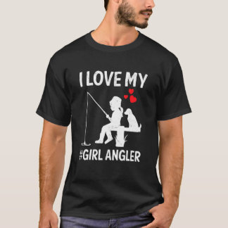 Ich liebe mein Mädchen Angler Valentinstag Angeln T-Shirt
