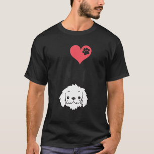 Ich Liebe mein maltesischer Hund Malteser Besitzer T-Shirt